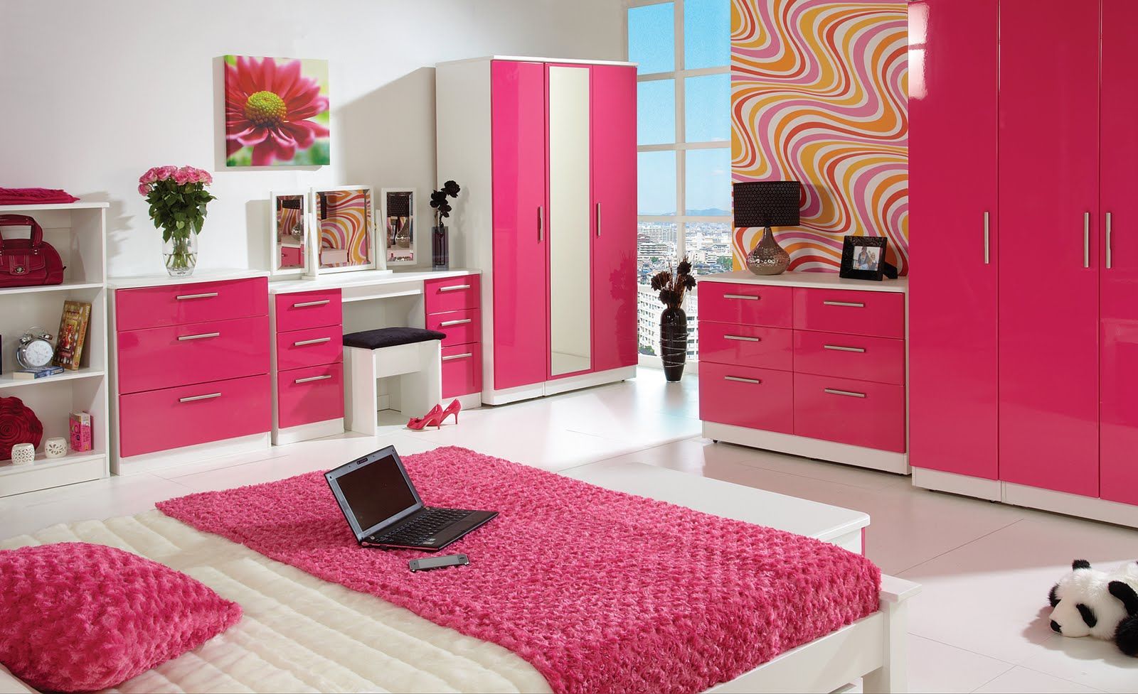 Mẫu căn phòng ngủ màu hồng dễ thương