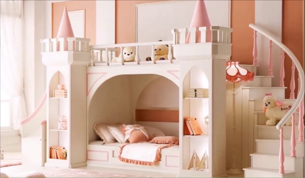 Mẫu giường màu hồng phong cách cổ tích, mộng mơ 
