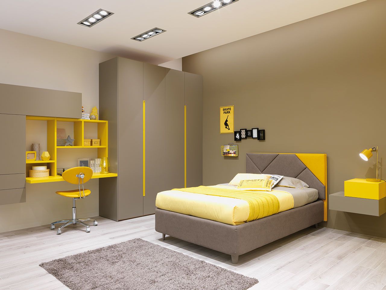 Thiết kế phòng ngủ với màu sắc tương phản hiện đại, tinh tế 