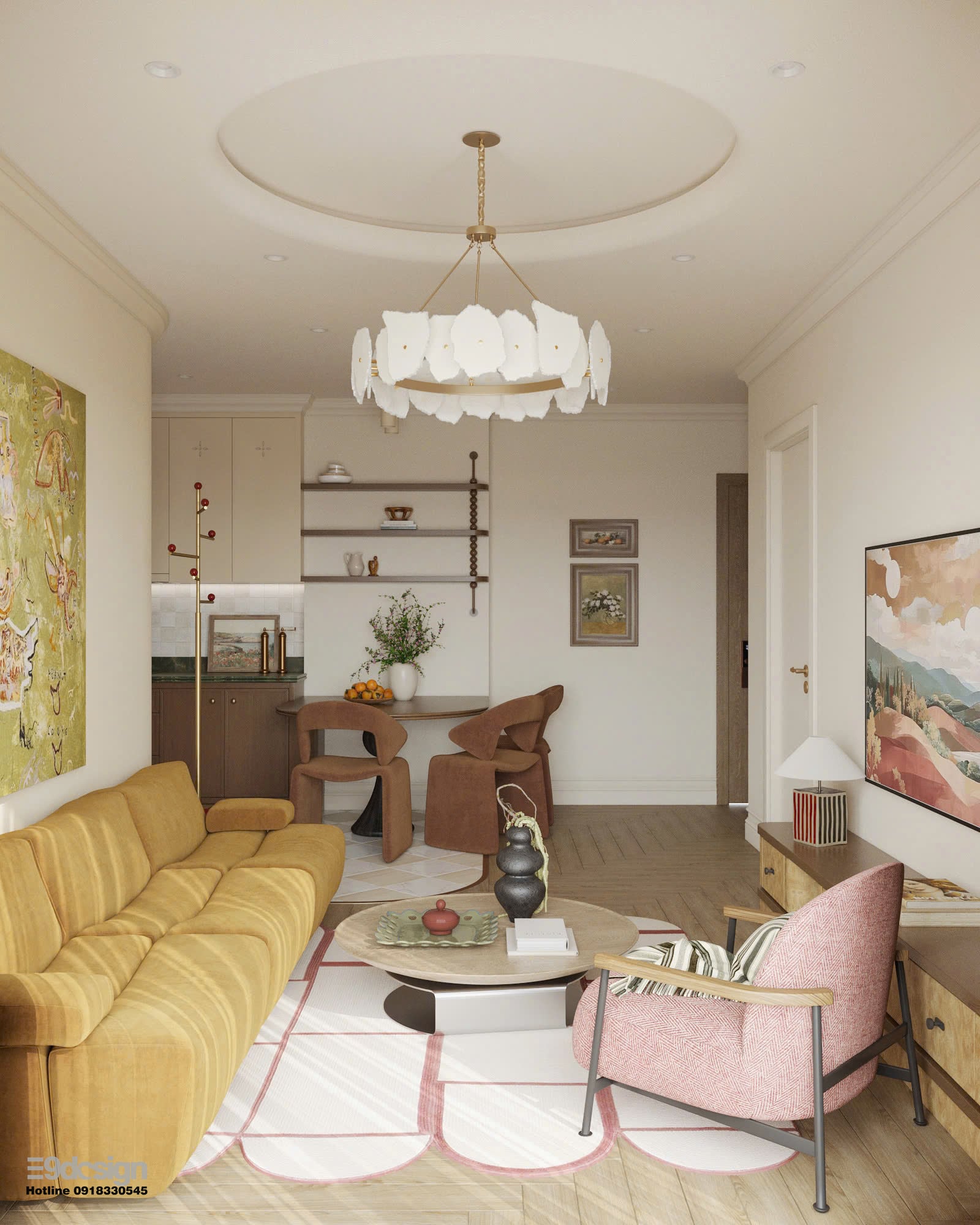 Nội thất căn hộ chung cư Hưng Phúc Happy Residence