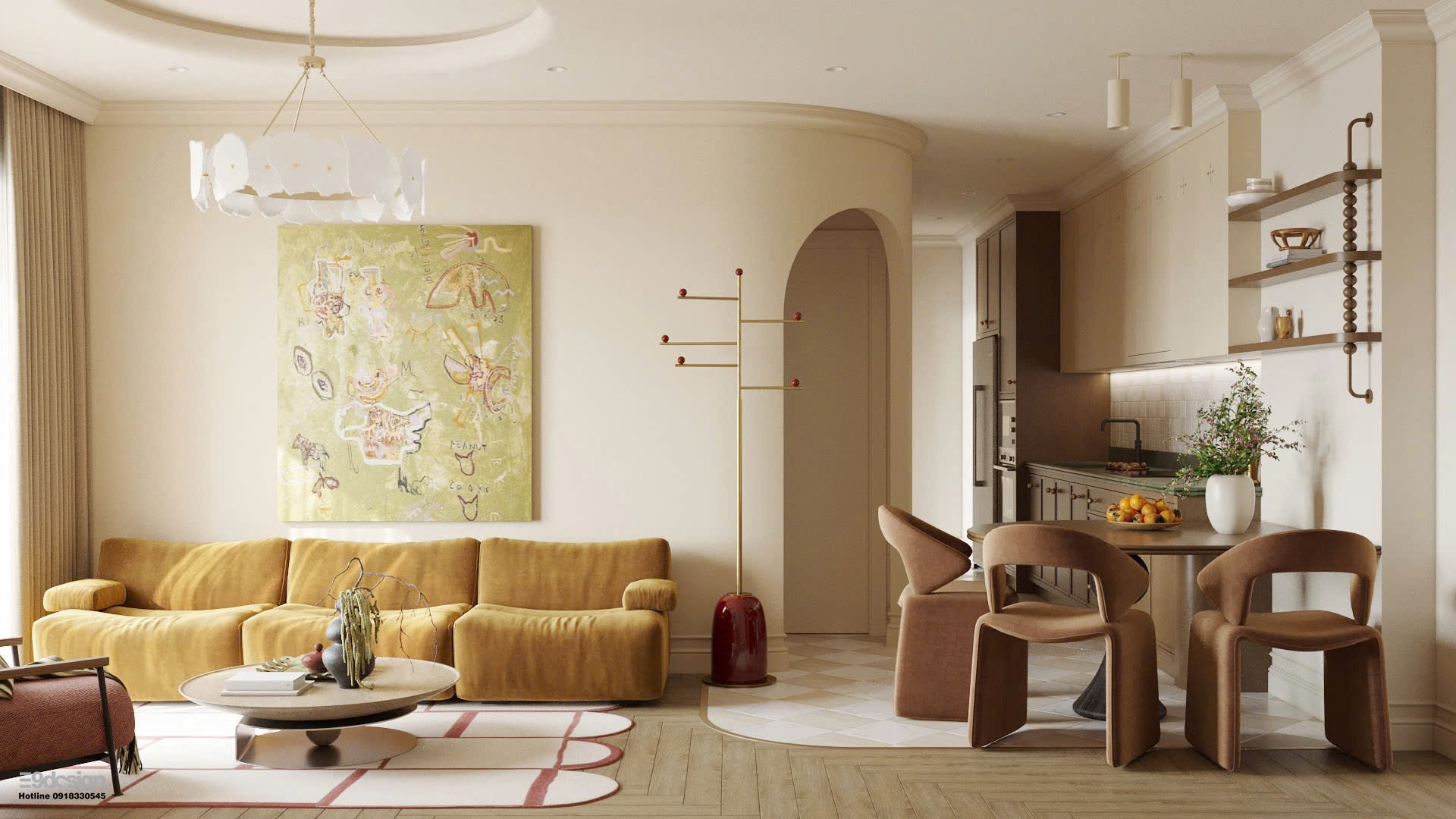 Nội thất căn hộ chung cư Hưng Phúc Happy Residence