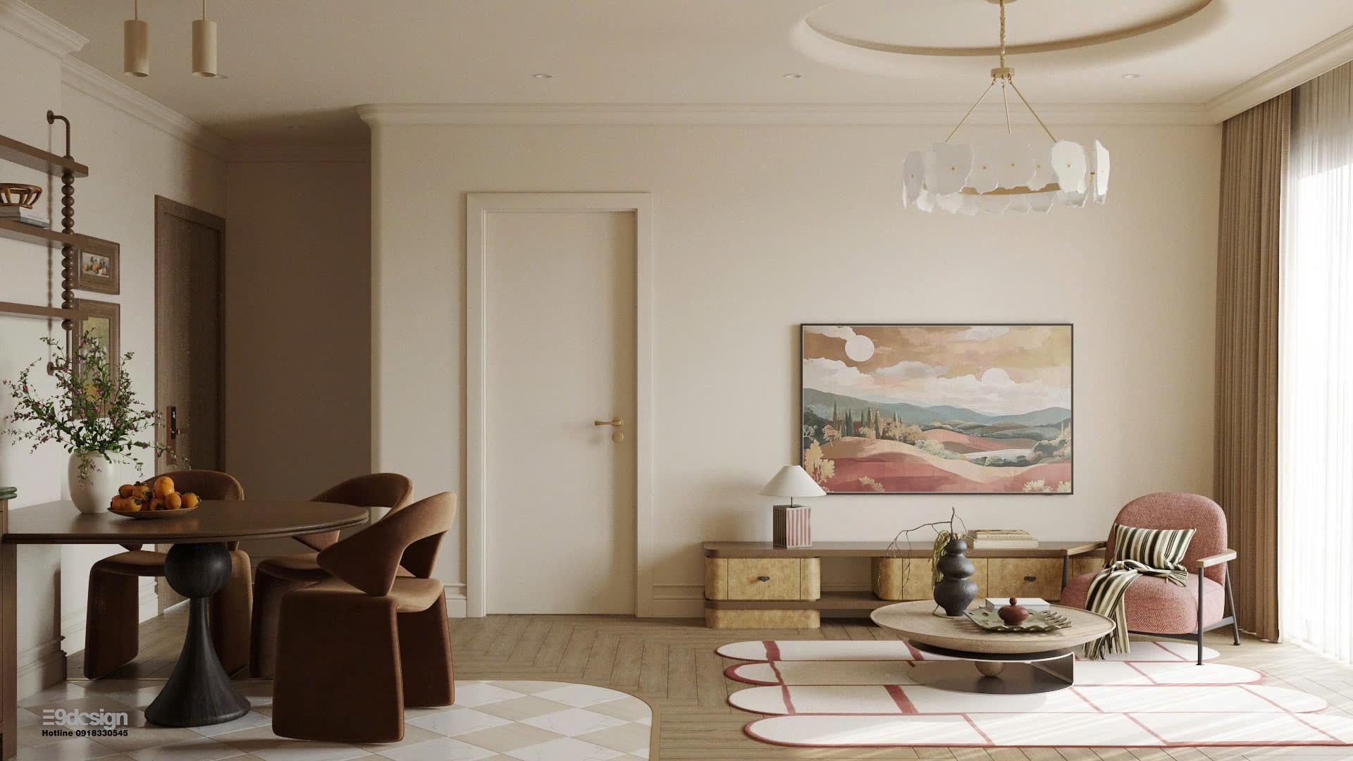 Nội thất căn hộ chung cư Hưng Phúc Happy Residence