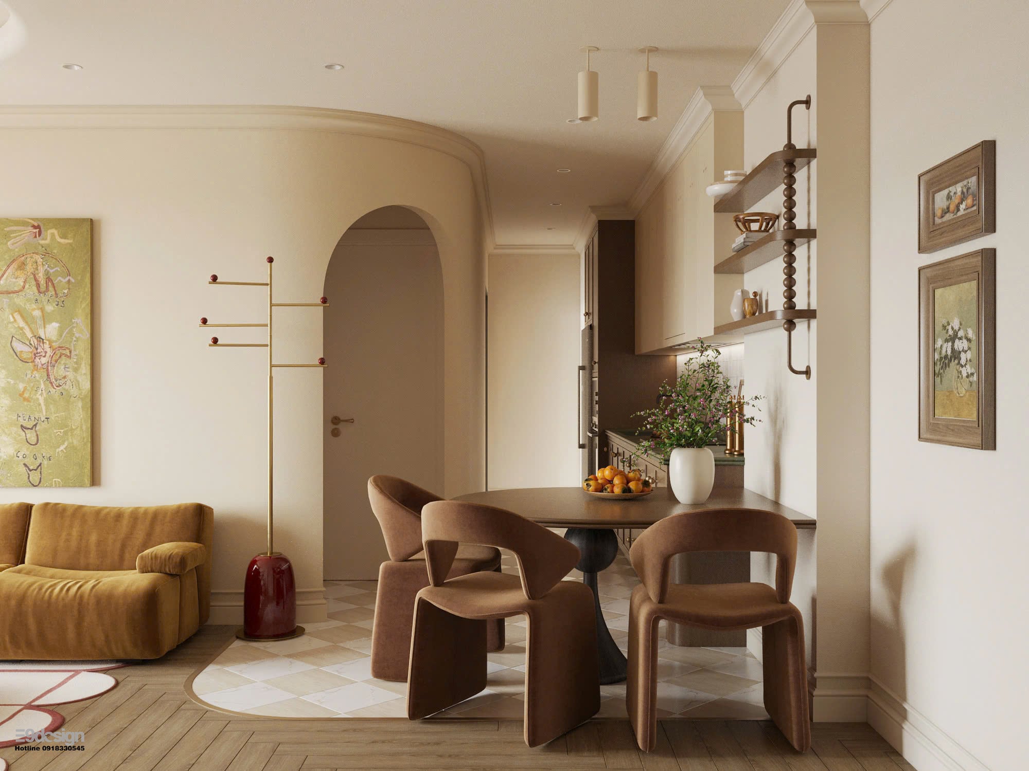 Nội thất căn hộ chung cư Hưng Phúc Happy Residence