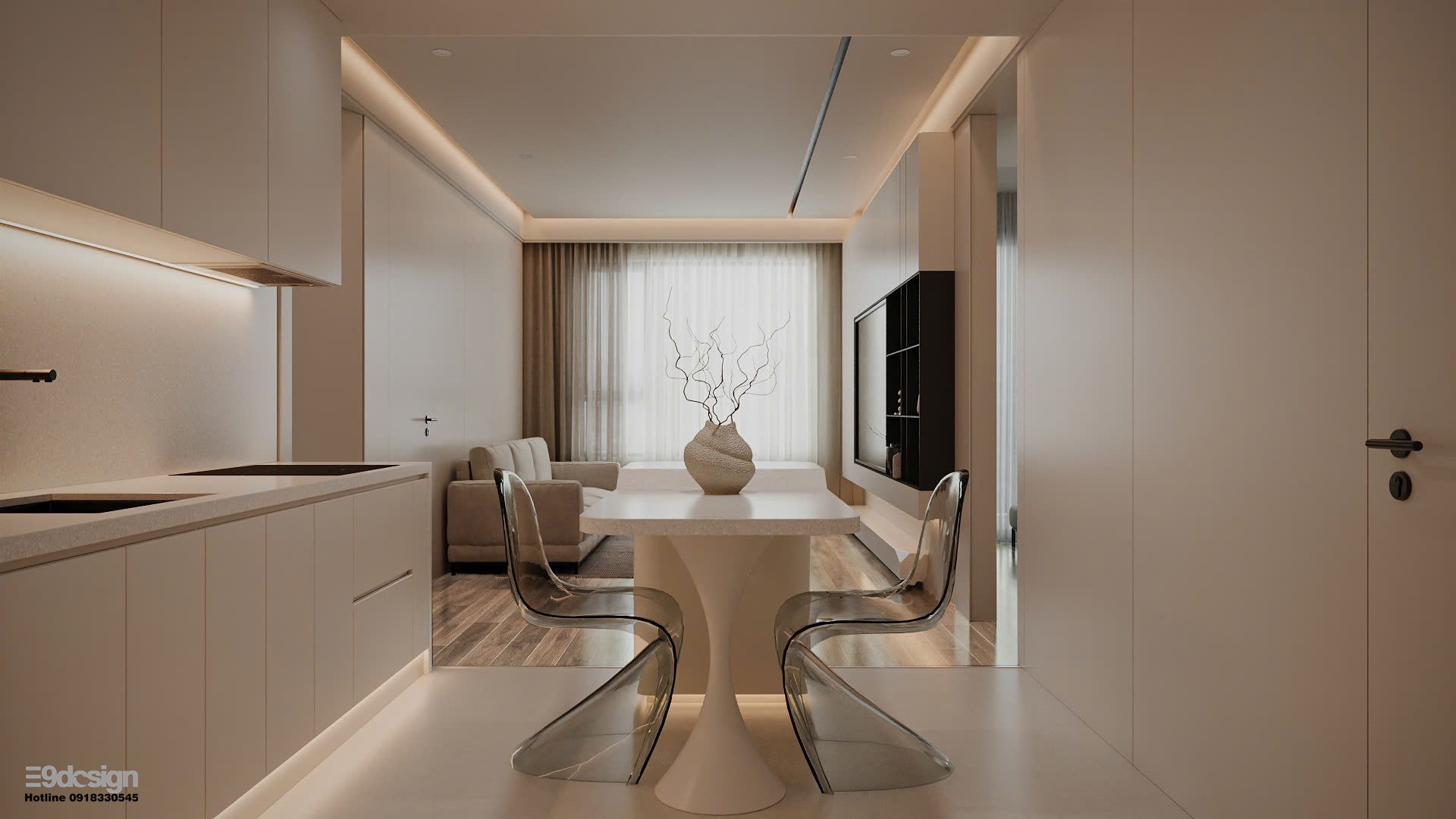 Phong cách nội thất Minimalist 2 phòng ngủ Vinhomes Grand Park