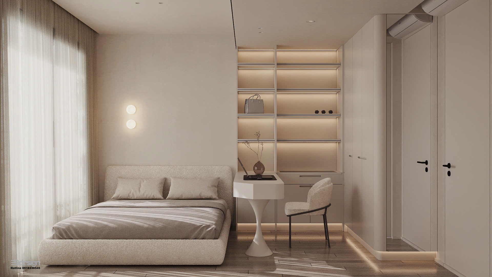 Phong cách nội thất Minimalist 2 phòng ngủ Vinhomes Grand Park