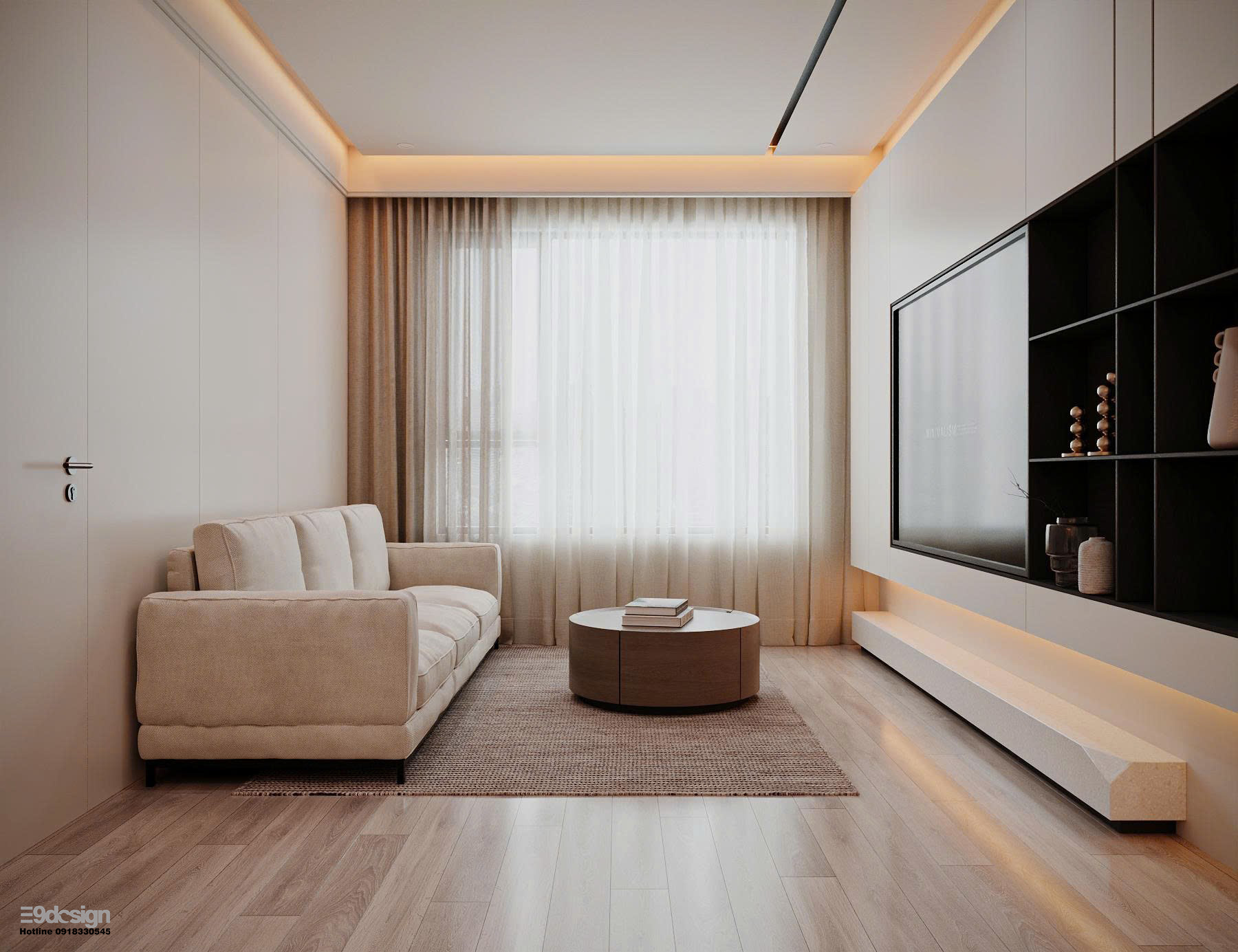 Giải phóng không gian tối giản 61m2, sống tối giản, tận dụng tối đa