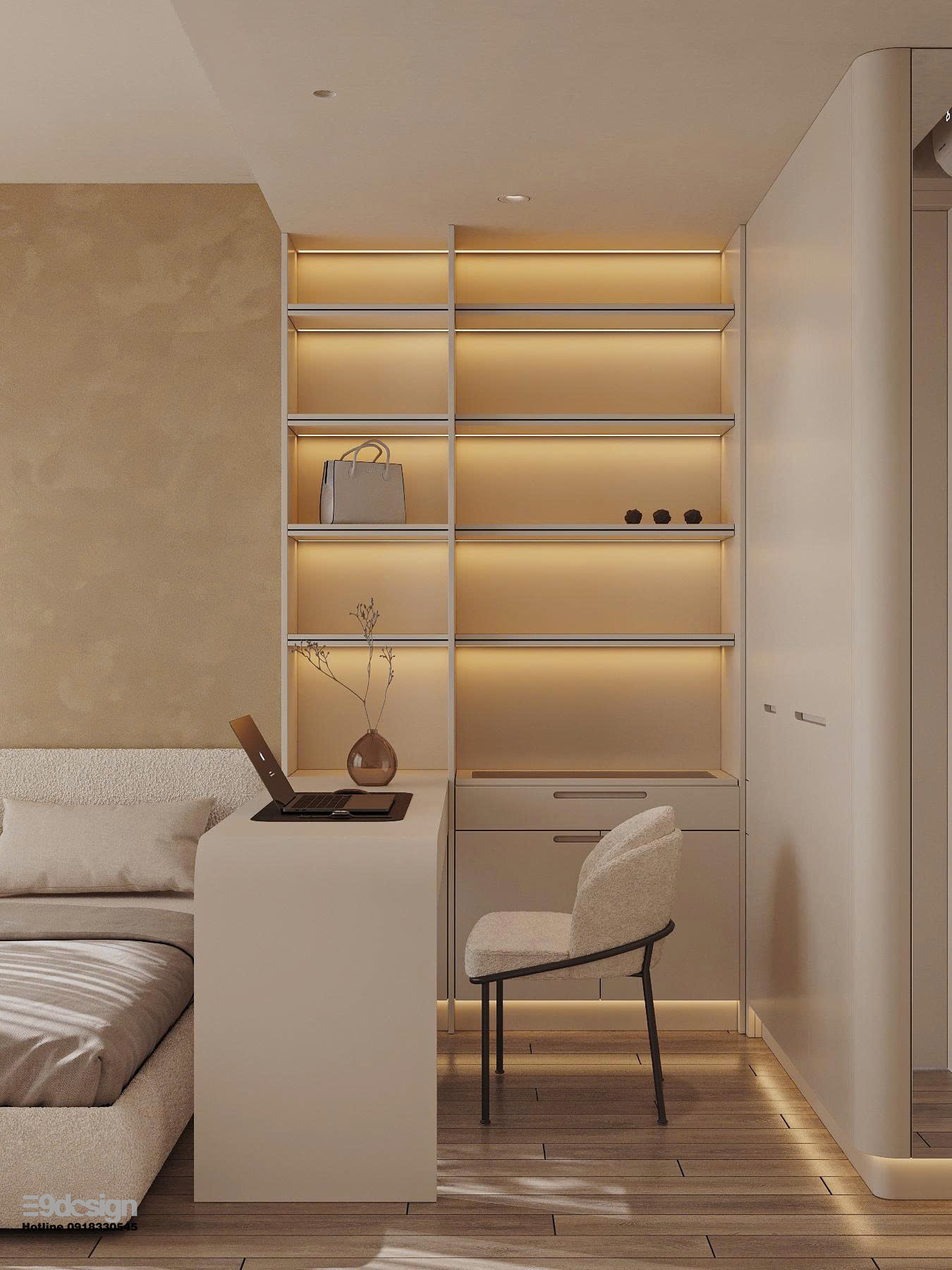 Giải phóng không gian tối giản 61m2, sống tối giản, tận dụng tối đa